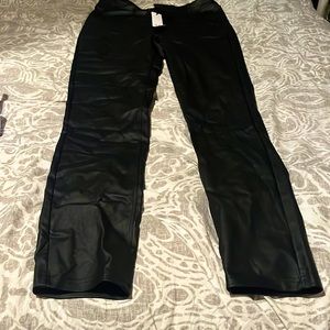 Black leather pants - super stretchy!